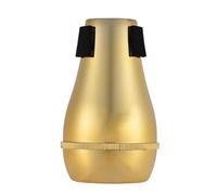 CHICIRIS Trombone Mute, ABS Straight Practice Mute for Alto Tenor Trombones, Lightweight Silencer Sourdine, 13.2 X 8 X 4.8cm for Home Practice Students Players (Gold)