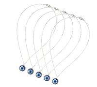 CHICIRIS Turkish Blue Eye Necklace, Protection Lucky Pendant Jewelry Accessories with Alloy Colored Glaze, for Birthday Gifts Christmas Parties Daily Wear