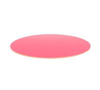 CHICIRIS Turntable Mat, Platter Slipmat Low Noise Acrylic Record Player Platter Slip Mats, Reduces Noise & Sounds From Static & Dust for 12 Inch Record Player (Transparent Pink)