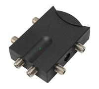 CHICIRIS TV Signal Amplifier, 4 Outputs 1 Input IN1 IN2 Exchange Work with Integrated Equalizer for Multiple TVs and Cable Boxes, Supports VHF UHF Digital Cable and OTA Antenna Reception