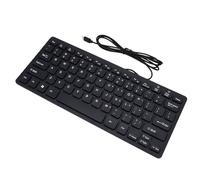 CHICIRIS Type C Wired Keyboard Quiet Lightweight Silent Chocolate Key Small Wired Keyboard for Computer PC Laptop (Black)