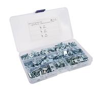 CHICIRIS U Type Clip Nut 90 Pack, Car Fasteners for Body Panel with Anti | Carbon Steel Construction, Blue White Zinc Plated, Fits M4 M5 M6 Sizes, for Auto Trim Motorcycle Tractor