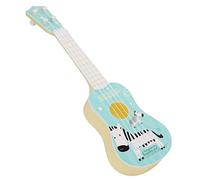 CHICIRIS Ukulele Guitar Toy, Plastic Musical Instrument for Kids 3-8 Years Old, with 4 Strings, Clear Sound, Soft Touch, Portable Design (Blue)