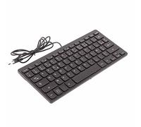 CHICIRIS Ultra Thin Wired Keyboard USB Small Language 78 Key Mute Plug and Play for Office Home Universal Models ABS Silver (French)