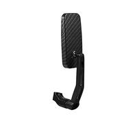 CHICIRIS Universal Motorcycle Rear View Mirrors Pair Rectangle Plane Mirror with Plastic Housing Aluminum Stem 8mm 10mm 360 Degree Adjustable for Motorcycles Scooters Riders (Carbon Fiber)