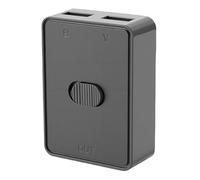 CHICIRIS USB 2.0 Switch Selector, ABS Material, Key Switching for Two Computers Sharing One Printer, Ideal for Home Office and Multi-System Use