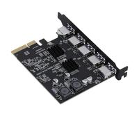 CHICIRIS USB 3.2 5 Port Expansion Card Fast Transmission PCIe Card for and Above Compatible Desktop PCs