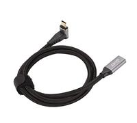 CHICIRIS USB C 3.1 PD100W Fast Charging Cable for Steam Deck Game Consoles, 4K 60Hz Video Projection USB C Extension Cable for Office Studying, Nylon Braid Right Angle Male to Female (100cm)
