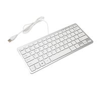 CHICIRIS USB Ultra Thin 78 Keys Wired Keyboard with LED for MACBOOK Pro Air PC Desktop 78 Key USB Keyboard Slim Scissor Keypad for WINDOWS Aluminum Alloy Silver