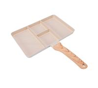 CHICIRIS Versatile 4 Section Breakfast Pan for Eggs and Meat with Nonstick Coating for Daily Cooking
