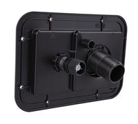 CHICIRIS Versatile RV Gravity Water Fill Dish with Built-In Check Valve for Trailers and Boats in PP Material Set of 1 (Black)
