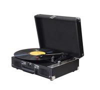 CHICIRIS Vintage Record Player, Portable Turntable with Built in HIFI Lossless Sound System, BT 5.0 Wireless Playback, USB TF Card Support, for 7 10 12 Inch Records (Black)