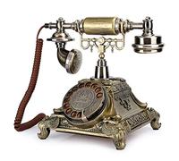 CHICIRIS Vintage Resin Telephone, Classical European Decor With Retro Turntable Dial for Elegant Art Life