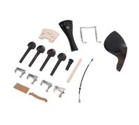 CHICIRIS Violin Accessories Kit, Superior Quality 15Pcs Ebony Metal Replacement Parts Set for 3/4 And 4/ Violins, Full Set Inclusions, Easy Installation, Extend Life, Durable Design,