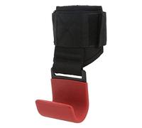 CHICIRIS Weight Lifting Hooks, Heavy Duty Steel Lifting Straps with Non Slip Wrist Support for Gym Workout Pull Ups (Red)