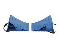 CHICIRIS Wheel Chock PP Tire Stop Block 2pcs Portable Anti Slip Design with Handle and Rope 10.5 X 9.5 X 20cm for Cars Trailers Caravans Motorcycles Forklifts