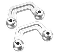 CHICIRIS Windshield Light Mount Bracket Durable Sliding Rail Hood Work Light Holder Fit for Jeep Wrangler JL JLU 2018-2022, 2 X Aluminium Alloy Windshield Bracket for Off-Roading Enthusiasts (Silver)