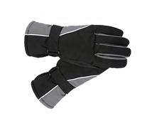 CHICIRIS Winter Ski Gloves, Windproof Cold Weather Gloves with Anti Slip Palms and Thick Fleece Lining, for Kids Boys Skiing Snowboarding Hiking Camping (Grey)