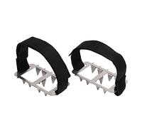 CHICIRIS Winter Snow Ice Shoe Crampons, 10 Tooth Stainless Steel Traction Cleats with Chains for Hiking Boots Outdoor