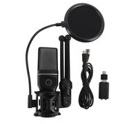 CHICIRIS Wireless and Wired 2.4G Double Mode RGB USB Microphone with Noise Reduction Technology, High Sensitivity Capacitive Mic Core, Compatible with Various Devices, Gooseneck Hose,
