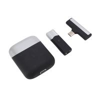 CHICIRIS Wireless Clip On Microphone ABS Lavalier Microphone with 3 Level Noise Reduction 30ms Low Latency 20m Range for Interview Live Streaming Vlog Recording