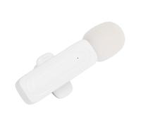 CHICIRIS Wireless Lavalier -Microphone -Revers Condensator Microphone with Strong Anti interference Chip, Plug and Play Recording for Online Meetings, 20 M Reception Area, Type C Devices (White)