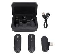 CHICIRIS Wireless Lavalier Microphone Set, 2.4GHz Noise Reduction Mic, Clear Sound Recording for Cameras, USB C Phones, Computers, and More, Suitable for Vlog, Live Streaming,