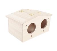 CHICIRIS Wooden Bird Nests House Nesting Box Cage for Birds, Parrots, Swallows and More, Platane Wood,9.1x5.1x4.9in