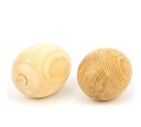 CHICIRIS Wooden Egg Shakers 2PCs Musical Sensory Toys for Toddlers Montessori Baby Toys with Crisp Sound Bright Colors Safe Solid Wood (SY-62 log color)