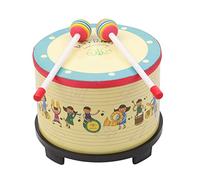 CHICIRIS Wooden Floor Drum, 8 Inch Percussion Instrument with Plastic Drum Head and 2 Mallets, Rubber Feet, Rhythm Music Toy for Kids Children Home School Carnival