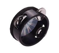 CHICIRIS Wooden Handheld Tambourine, Lightweight Musical Instrument with Reflective Drum Head, Metal Single Row Jingles, Educational Toy for Kids and Adults, 4/6 Inch, Add Fun to Party, (4 Inch)