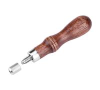 CHICIRIS Wooden Handle Leather Stitching Sewing Awl Set for DIY Craft Professionals and Beginners, 4 in 1 Hole Punch Tool for Leathercraft Enthusiasts