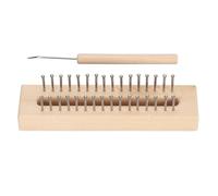 CHICIRIS Wooden Knitting Web Chair Simply to Learn-to-Learn Tools for Various Knitting Projects Parent-Child Interaction Activity for Adults and Beech Wood Stainless Steel Steel
