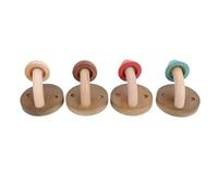 CHICIRIS Wooden Mushroom Coat Hooks, 7x7cm Size (Screw)