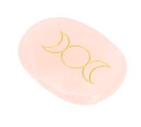 CHICIRIS Worry Stone Calming Natural Jadestone Massage for Stress Relief Work School 1 Unit (Pink Crystal)