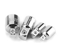 CHICIRIS Wrench Adapter Set Chrome Vanadium Steel Drive Socket Reducer 4pcs 1 4in 3 8in 1 2in Heat Treated Joint for Car Motorcycle Repair and Home Mechanics (Electroplated)