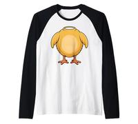 Chick Body Costume Lazy Halloween Trick or Treat Raglan Baseball Tee