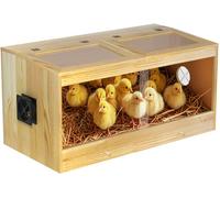Chick Brooder Box 32", Indoor Chicken Brooder Only, Drawer Manure Separation, Starter Habitat for 35 Chicks, Ducks, Quail, 31.5" L x 15.8" W x 15.8" H, (No Heat Lamp/Accessories Included, Pattern C)
