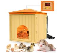 Chick Brooder Box, 50W Chicken Brooder & Chicken Coop Heater with Automatic Temperature Control, Fan & LED Light, for Baby Chicks, Ducklings, Quail