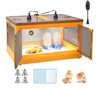 Chick Brooder Box for Chicks, Quail Brooder Box Kit with Heater Feeder and Waterer Set Chicks Warmer for 20 Duckling Parrot Lizard Ducks Bedding Indoor (23.62”x16.53”x13” Yellow)