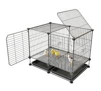 Chick Brooder Cage Indoor with Skylight Top Pull-Out Tray Modular Iron Wire Enclosure Spacious Small Poultry Pen Easy-Clean for Chicks, Quail, Ducklings and Small Animals(70x45x42cm)