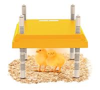 Chick Brooder Heating Plate,10" x 10" Brooder Heater for Chicks Rutin Chicken Brooder ,Replacement Heat Lamp for Chicken,Adjustment Height for 15-20 Chickens Thermostat, 25x25cm(yellow)