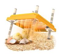 Chick Brooder Heating Plate,10" X 10" Chicken Brooder Heater for 15 Chicks, Rutin Chicken Brooder,Egg Incubator with Adjustable Height and Angle,Intelligent Chicken Heat Lamp for Puppies,22 Watts
