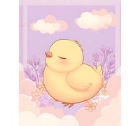 Chick Composition Notebook for Kids: Cute Pastel Yellow Bird Journal with Field Lines - Wide Ruled Writing Book for School, Girls, Boys & Nature Lovers - 110 Pages