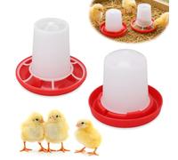 Chick Drinker,2PC Small Chicken Water Dispenser with Rotary Sleeve Design | Chicken Feeder and Drinker Set,Automatic 160g Poultry Feeder and 160ml Waterer for Chickens, Ducks,Geese,Pigeons Drinking