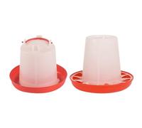 Chick Feeder, 1L and 1Kg Baby Chick Feeder and Waterer Kit with Tray, Automatic Washable Reusable Plastic Baby Chicken Supplies Waterer