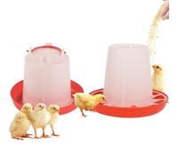 Chick Feeder and Waterer Kit 1L and 1kg Baby Chick Feeder and Waterer Set with Tray Automatic Washable Reusable Plastic Baby Chicken Supplies