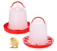 Chick Feeder and Waterer Set, 1.5 L Poultry Drinkers & 3.3 lbs Feeders, Hanging Plastic Poultry Containers for Chickens, Turkeys, Ducks and More