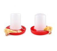 Chick Feeder and Waterer Set, 160g Mini Poultry Feeder and 160ml Drinking Bucket for Quail, Pigeons, and Brooding Chicks - Anti-Waste, Easy-Clean & Shatter-Proof Design for Small Outdoor Coops