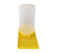 Chick Feeder - PP 5.9x3.3x6.5in | Poultry Feeder | Bird Button Quail Yellow Water FeederFor Small Chicks Parakeet Canary Finch Brooder Cage